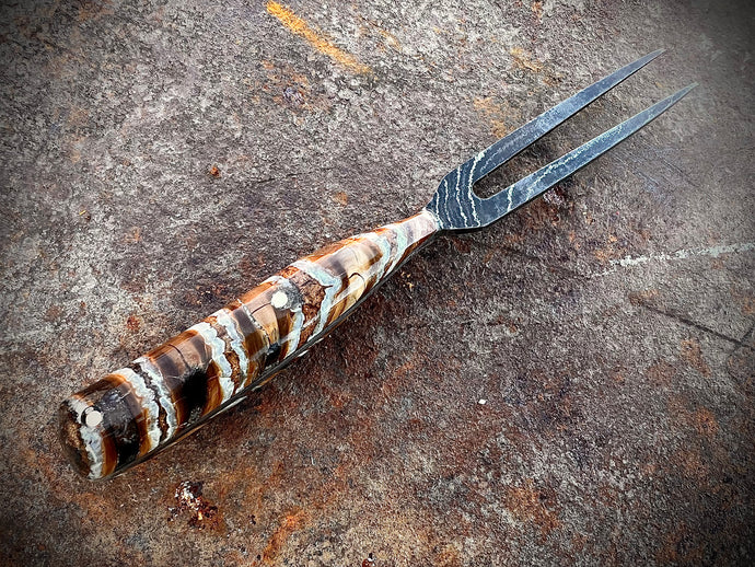 Mammoth Tooth Damascus Fork