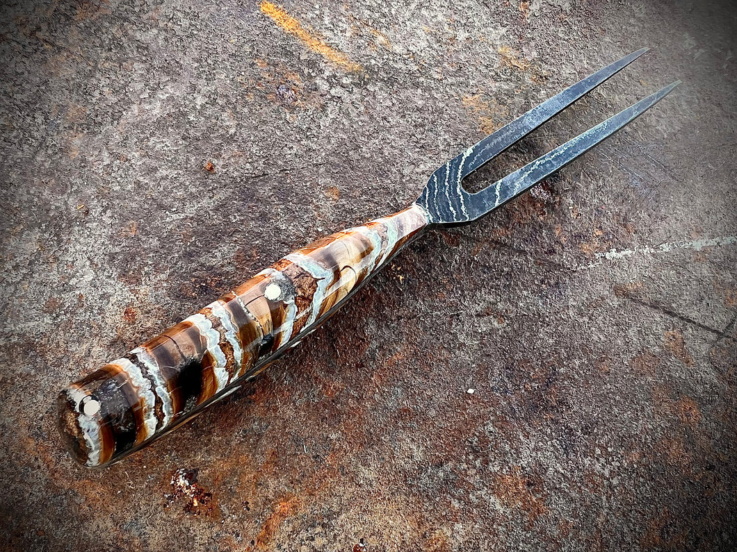 Mammoth Tooth Damascus Fork