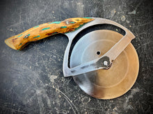 Load image into Gallery viewer, Large Pizza Wheel Cutter with Custom Cholla and Turquoise Handle
