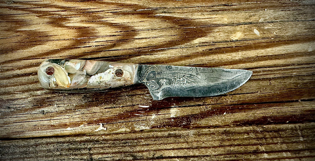 Abelone inlay neck knife