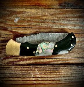 Bison horn and Abalone shell