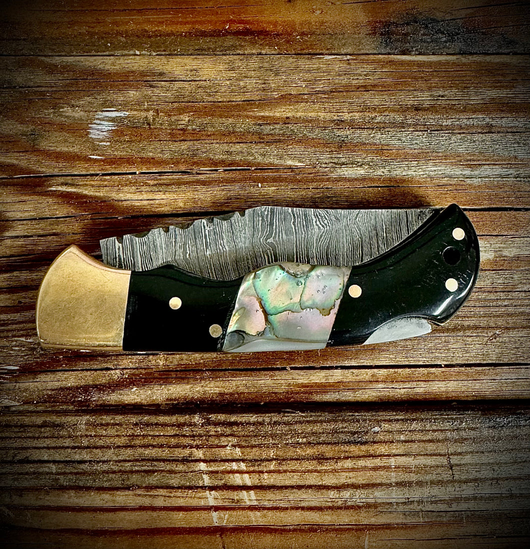 Bison horn and Abalone shell