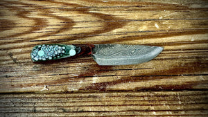 Stingray and Whiskey barrel stave neck knife