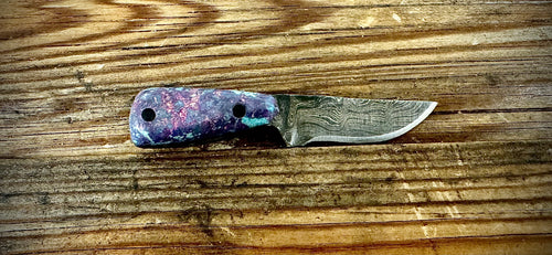 Purple Mojave Turquoise neck knife