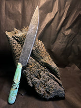 Load image into Gallery viewer, Lemon Chrysophrase Canister Damascus Carving Knife