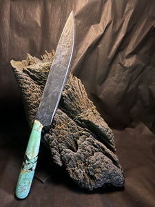 Lemon Chrysophrase Canister Damascus Carving Knife